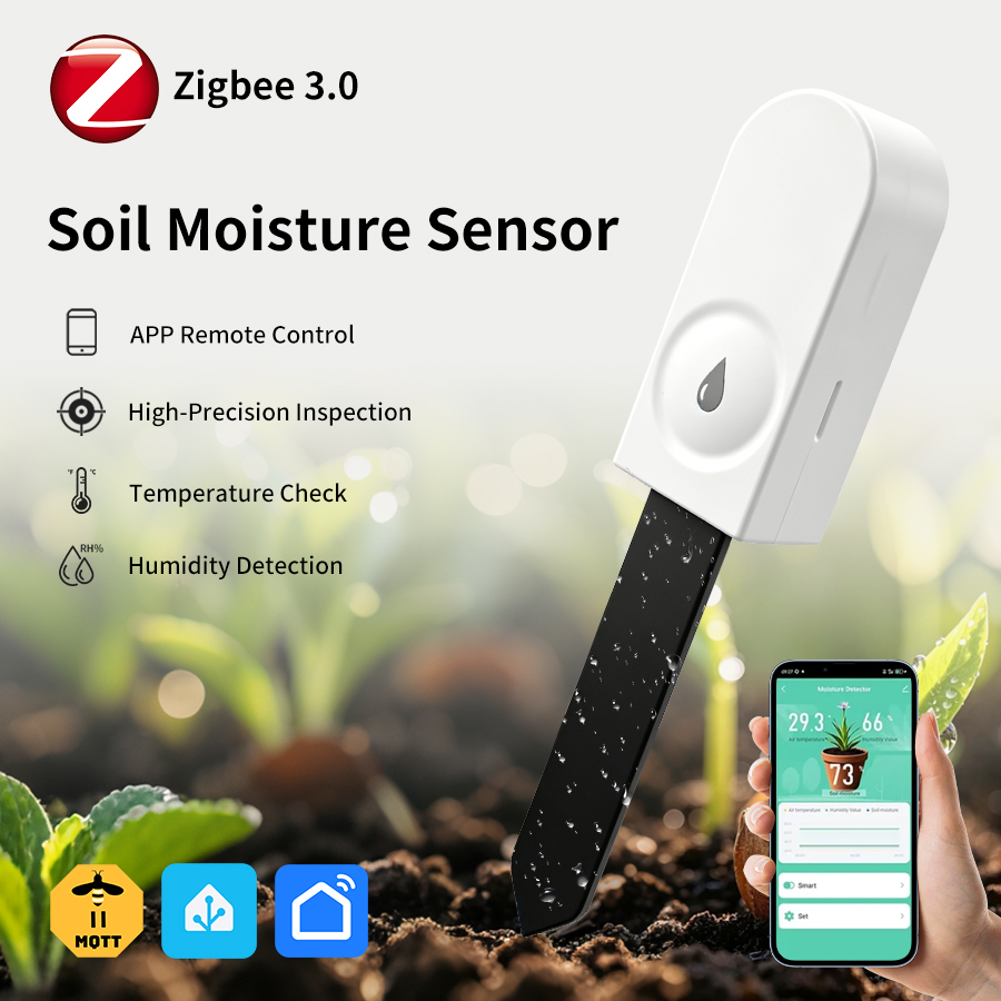 App Smart Garden - Tuya Zigbee3.0 Bodenfeuchtigkeitssensor Temperatur- und Feuchtigkeitserkennung