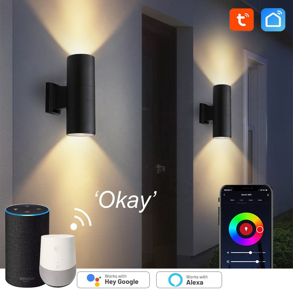 Smart Zigbee Garden Light - Smart Life ZigBee/WiFi RGBCW Außenwandleuchte COB,