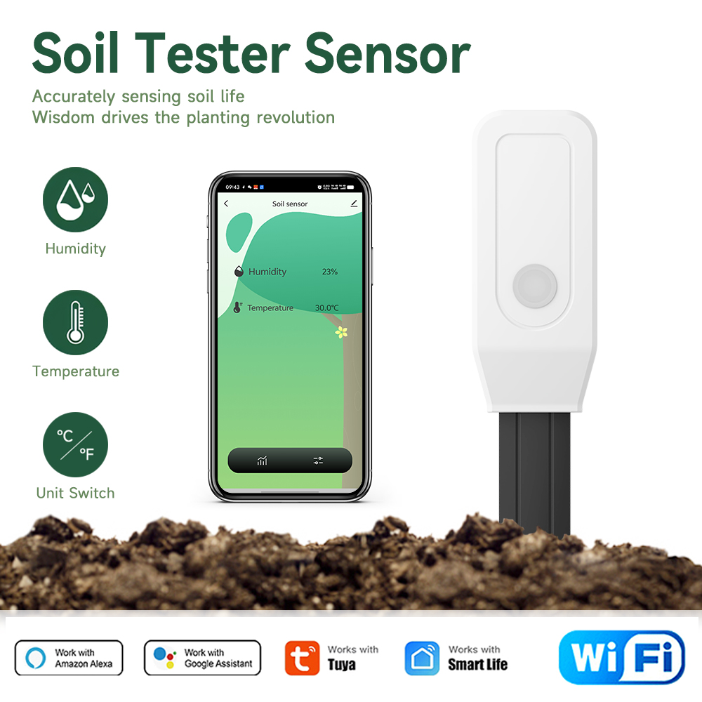 App Smart Garden - Tuya Smart WiFi Bodentester Temperatur- und