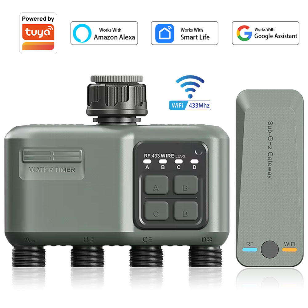 Smart Garden Kit - 4-fach programmierbarer Bewässerungstimer für Gartenschlauch, mit