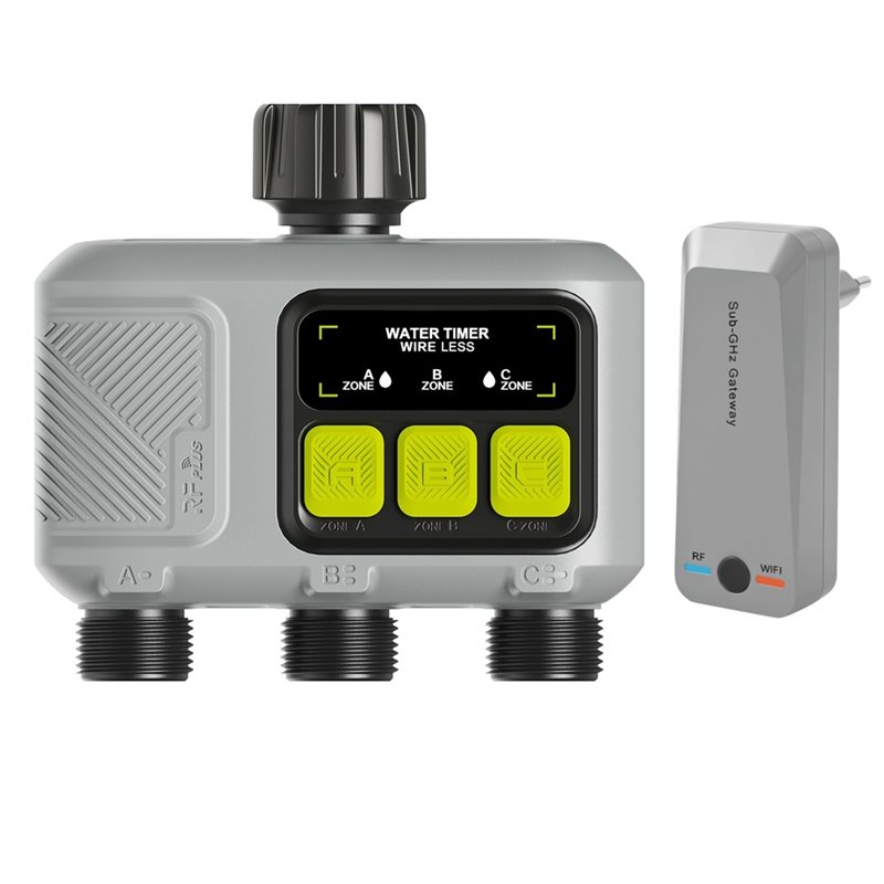 Smart Garden Zone - ABMH-Wifi Smart Bewässerungstimer 3-Zonen Garten-Bewässerungs- und