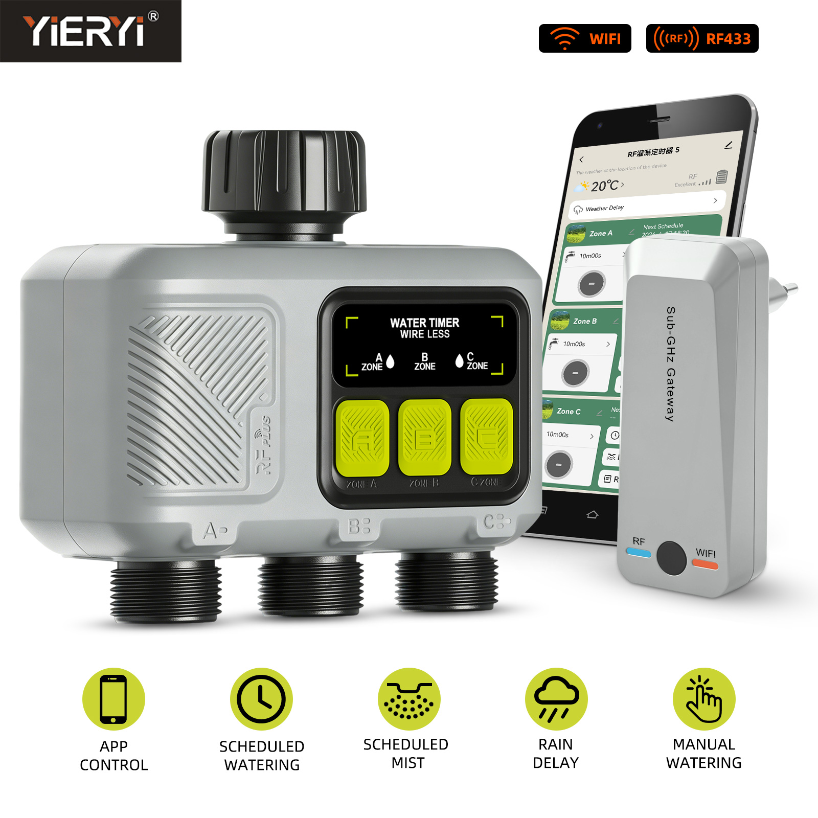 Yieryi 3-Zonen Smart WLAN-Bewä – Smart Garden Zone Bewertung und Preis