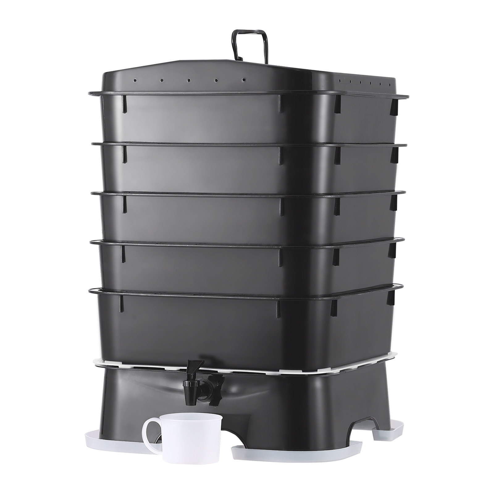 5-Fach-Wurmkomposter-Kompostbe – Composting Kit Indoor Bewertung und Preis